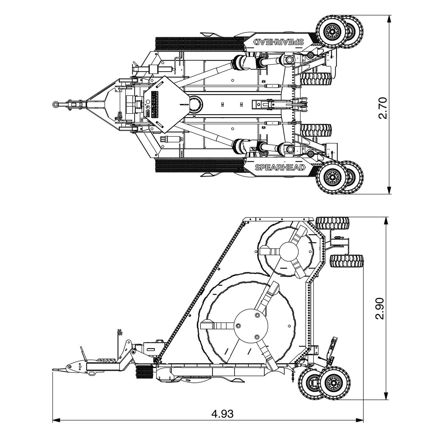 Multicut 620 Rotary Mower Transport Dimensions