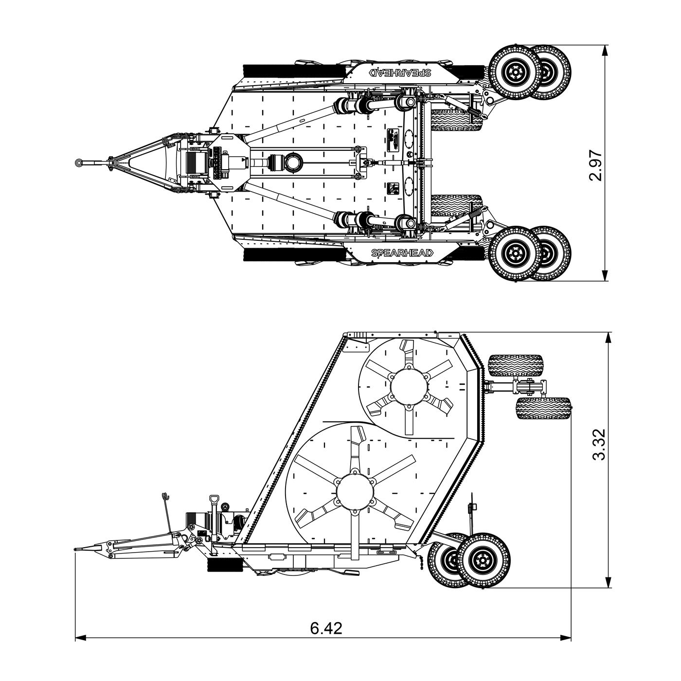 Spearhead STUBBLE MASTER 730 Transport Dimensions