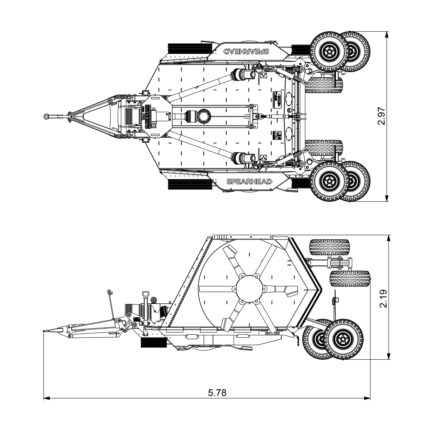 Spearhead STUBBLE MASTER 500 Transport Dimensions