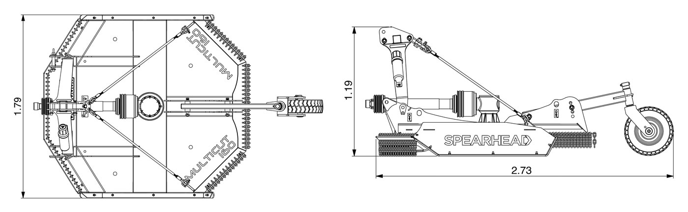 Multicut 160 Dimensions