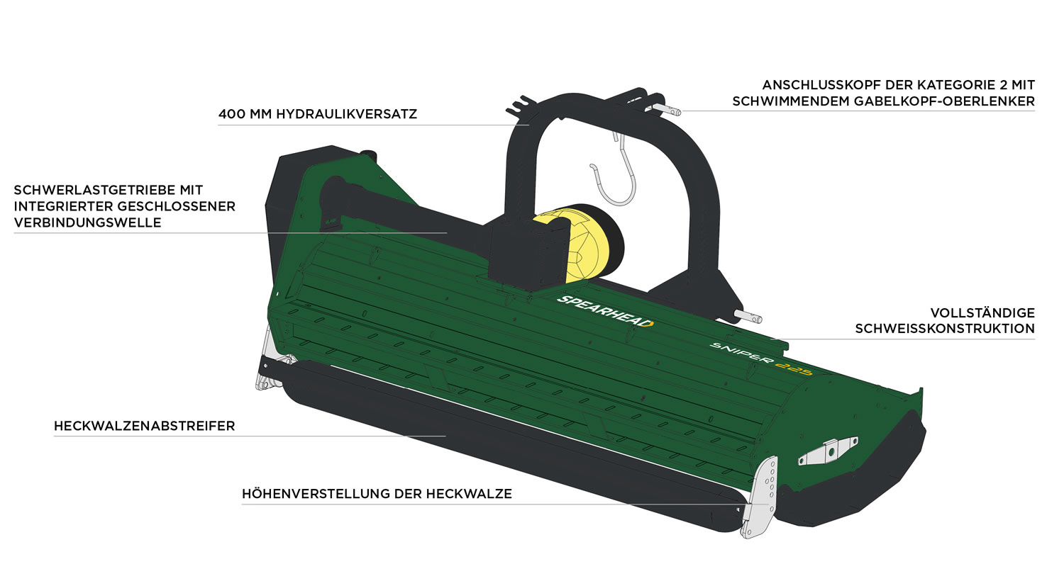 Spearhead Sniper Professional Flail Mower DE